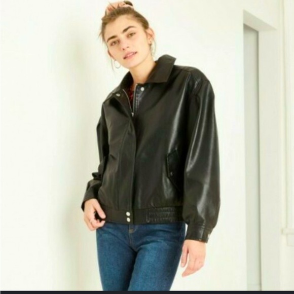 Wild Fable Black Faux Leather Jacket - Picture 1 of 5